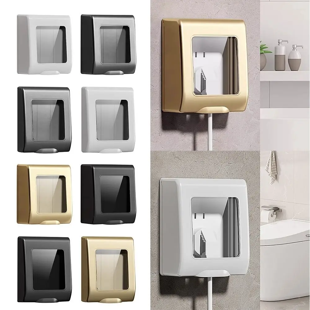 

86 Type Switch Protective Cover Waterproof Transparent Socket Protector Self-Adhesive Splash-Proof Plug Water Retaining Box