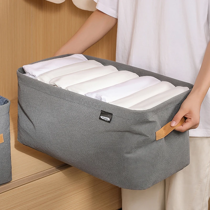 Foldable Clothing Pants Storage Box Vintage Wardrobe Clothes Storage Organizer Bag Closet Boxes Drawer Storage Organizers New