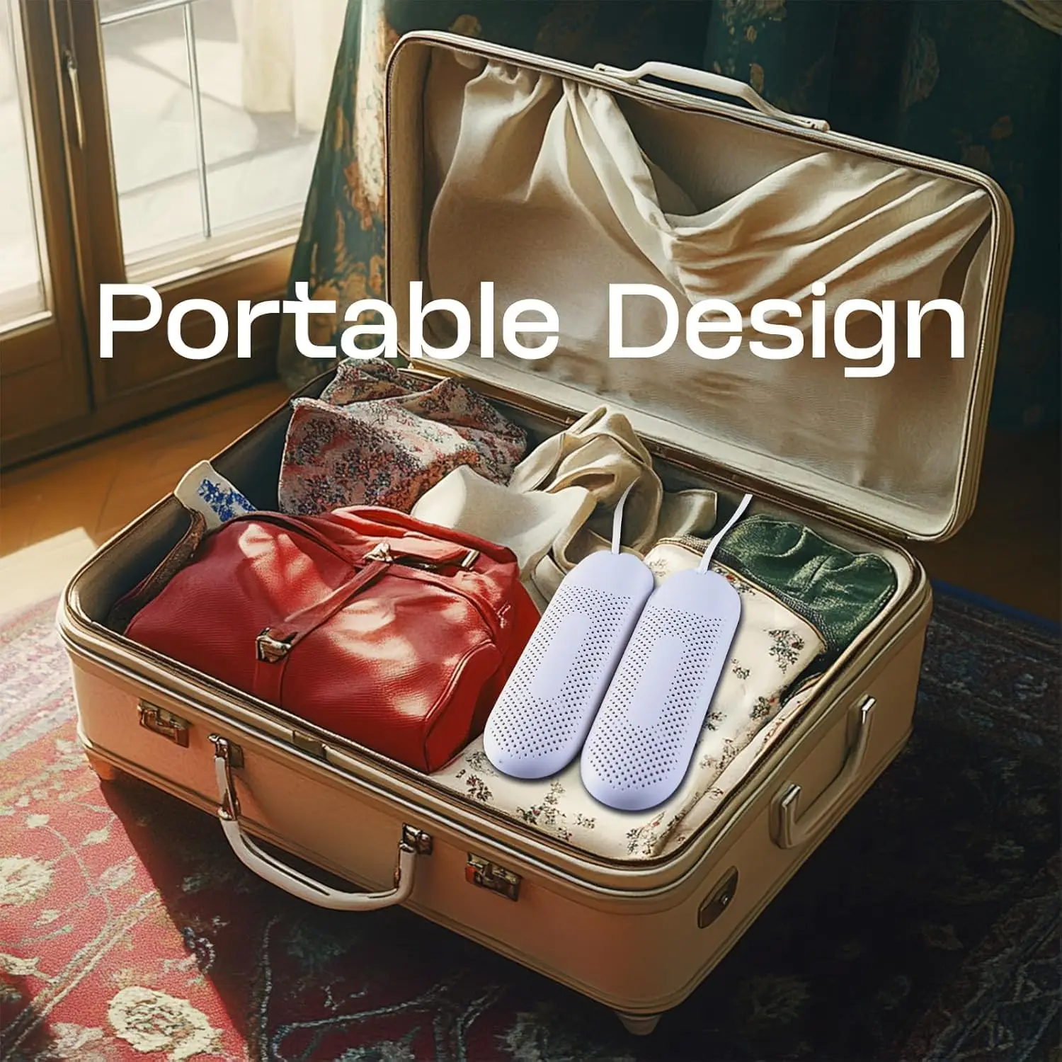 

2025 New Electric Portable Shoe Dryer & Warmer for Sneakers, Socks & Gloves - Ozone Boot Dryer with Deodorizer, UK Plug