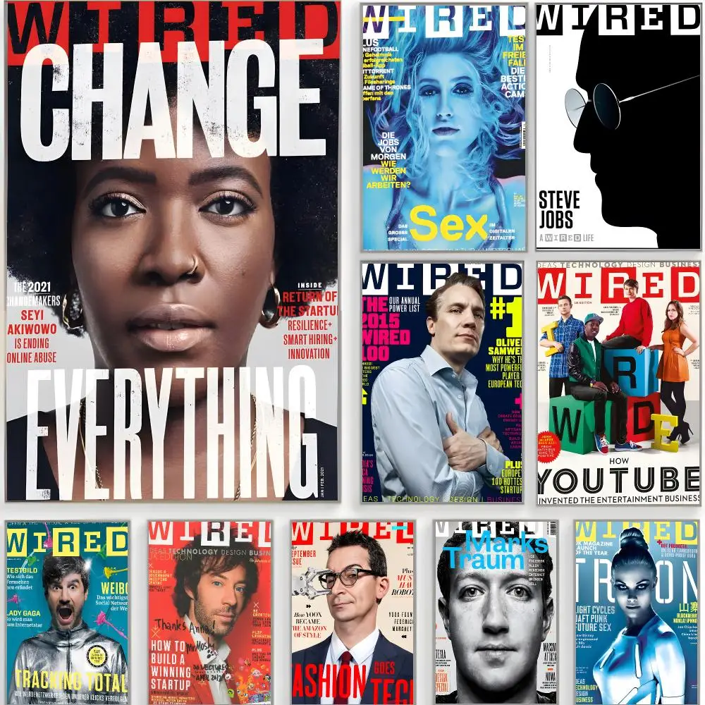 tech magazine w-wired Poster Classic Wall Art  Home Decor  Peel and Stick Unframed