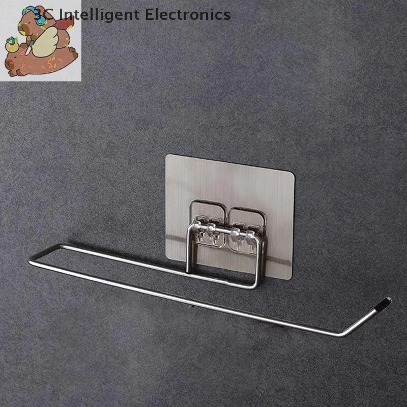 

【K】1pcs Punch-free Disposable Lazy Rag Rack Dishcloth Paper Towel Rack Kitchen Rag Bracket Hanger Roll Paper Hook