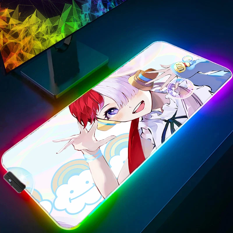 

LED Mouse Pad durable anime Large Gamer XXL Keyboard RGB Desk One Piece Mouse Mat Carpet Backlight Gaming Notbook Mousepad