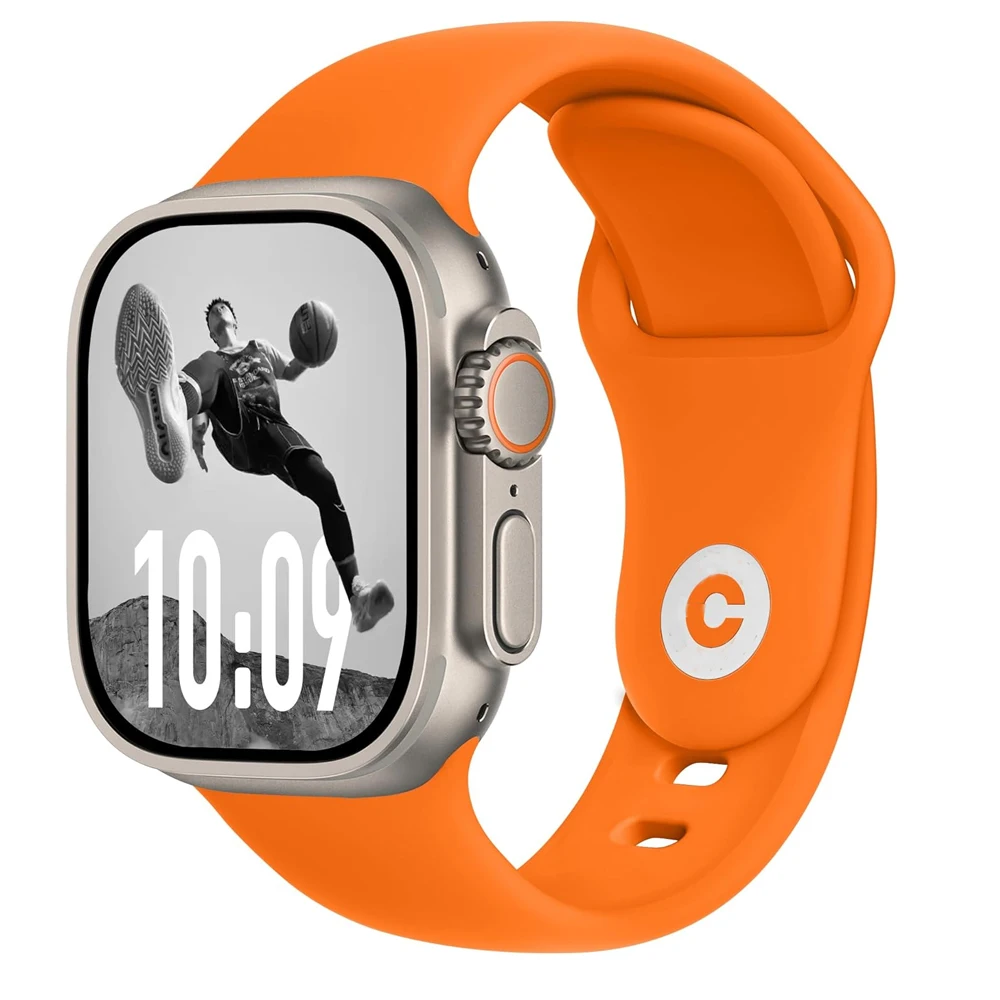 Silicone Band For Apple Watch strap 44mm 45mm 40mm 41mm 42-38mm 45 mm sport bracelet iwatch series 9 8 7 6 5 4 3 SE Ultra 2 49mm