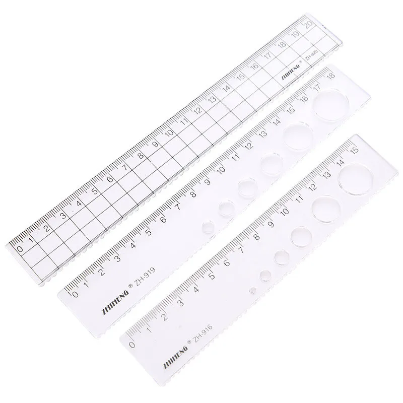 15cm 18cm 20cm Straight Ruler Transparent Plastic Ruler Drawing Tool Desk Accessories Student Stationery School Office Supplies