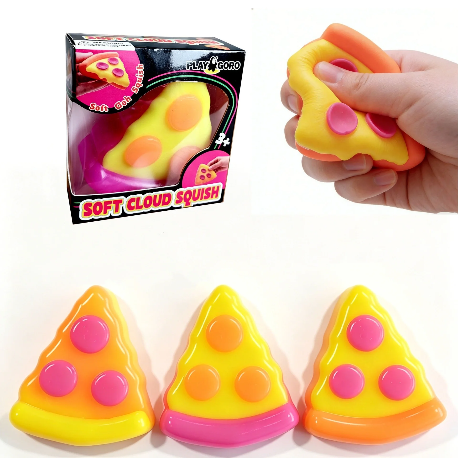 Juguete Sensorial Antiestrés Needoh Pizza Squishy, Suave para Apretar, Alivia el Estrés, Relajación, para Escritorio, Adultos, Regalo Diario