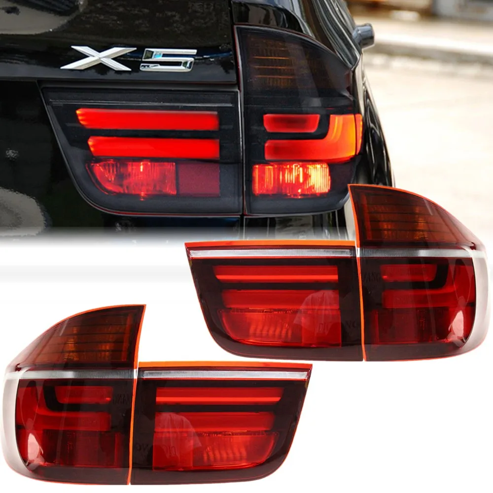 Car Accessories LED Tail Light For 2007-2013 BMW E70 X5 Upgrade New Tail Lamps Assembly Plug And Play Turn Signal Brake Lamp