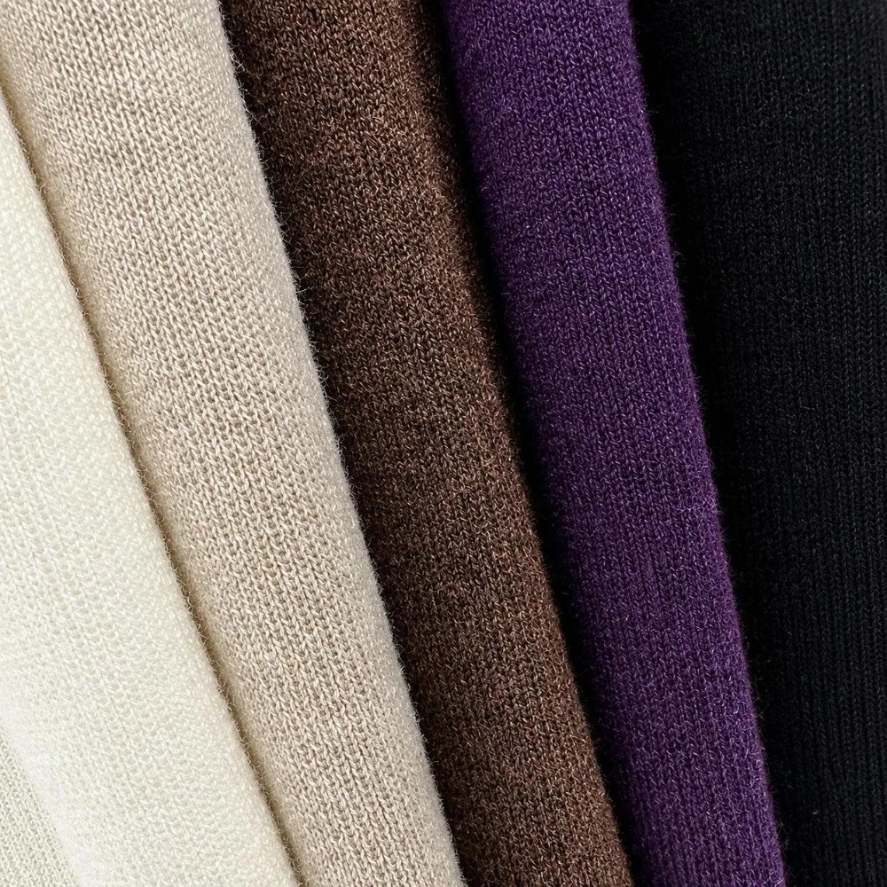 Fashion Long Sleeve Women's Knitted Sweater V-Neck Slim Fit Pullover Solid Color Basic Sweater Top Autumn Winter - view 5