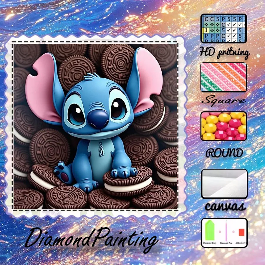 

1 piece - 5D-DIY--Diamond Painting Set - Blue Character - Diamond Art - Mosaic - Home Decoration - Best Gift for a Friend