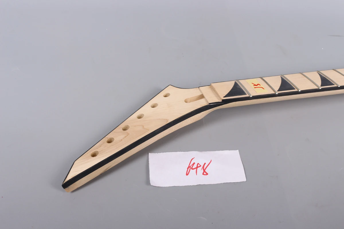 Guitar Neck 24fret 25.5inch Maple Fretboard Shark Fin Jackson DIY Reversed Head J14