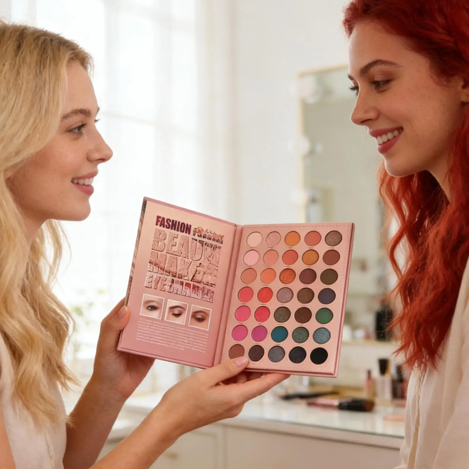 لوحة مكياج لكامل الوجه مكونة من 105 لونًا قابلة للطي وتدوم طويلاً ومقاومة للماء ومستلزمات التجميل وأحمر الخدود ولوحة هايلايتر للبالغين #6