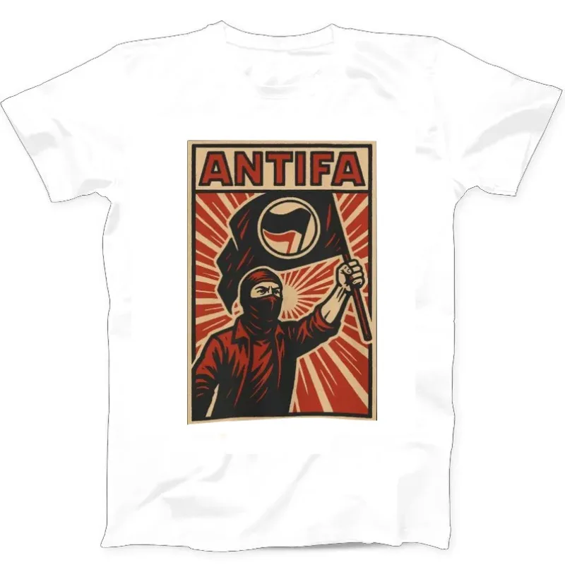 Antifa T-Shirt Unisex Propaganda Graphic T-Shirt Soviet Style Antifascist Retro Design Striking Rebellion Shirt Activists Allies