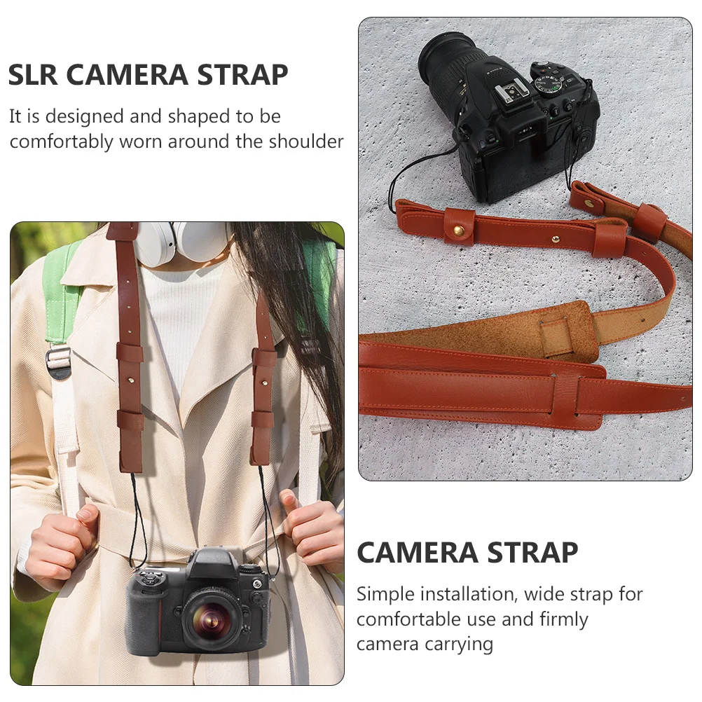 

Practical Camera Strap Adjustable Single Shoulder Belt Abrasion-Resistant Bright Color for Long-Term Use Camera Strap