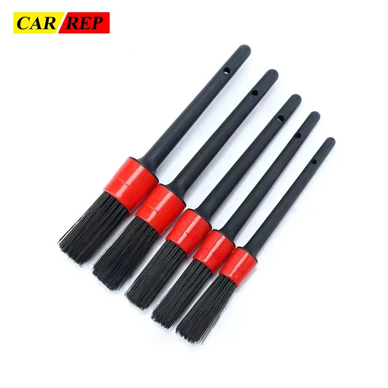 

5pcs Detailing Brush Set Car Brushes Car Detailing Brush For Car Cleaning Detailing Brush Dashboard Air Outlet Wheel Brush
