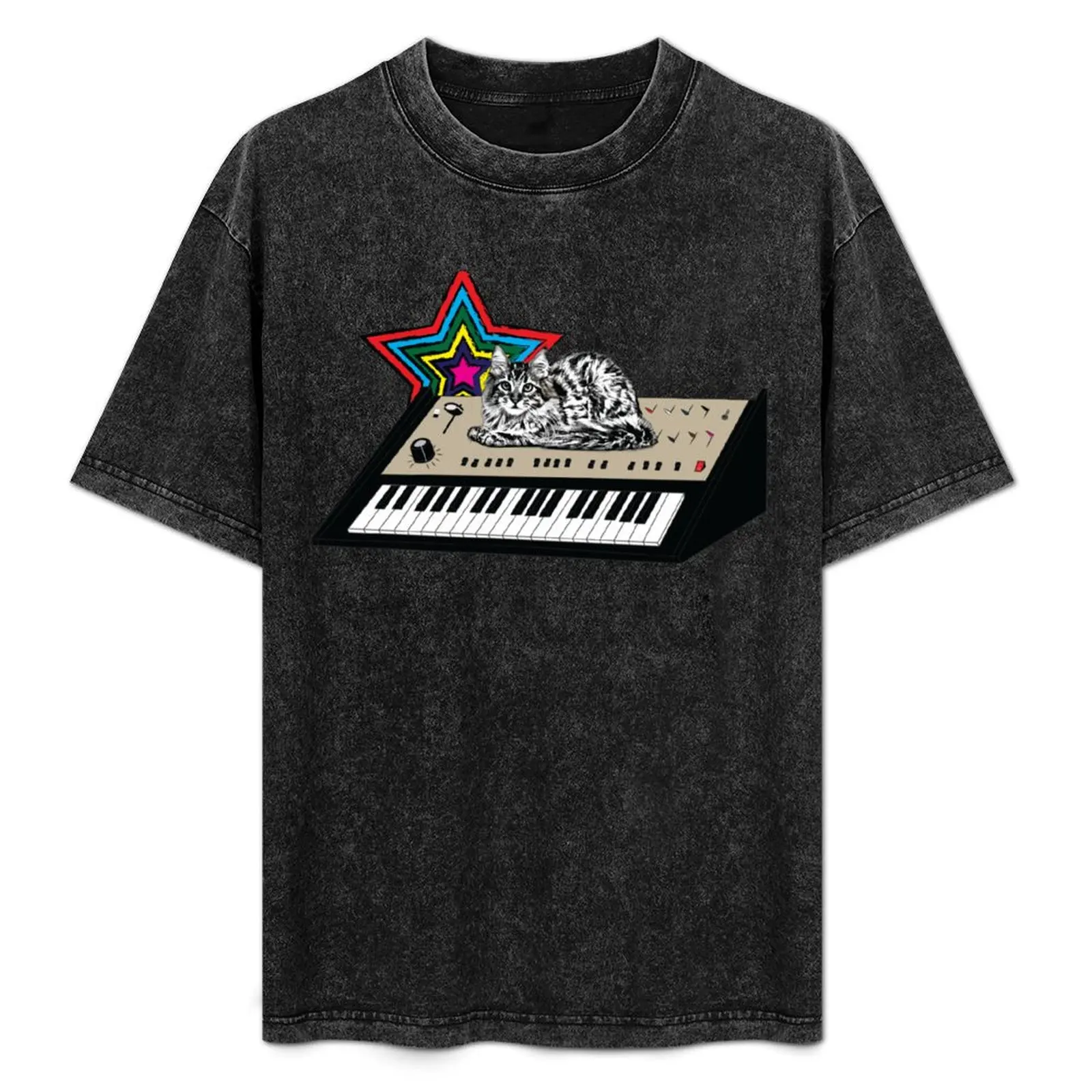 

Synth Cat T-Shirt t shirt man luxury t shirts for cotton funny printed shirts for shirts for men T-Shirt