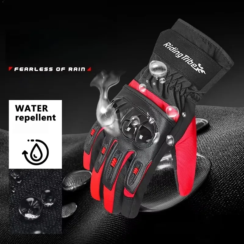 Men's Motorcycle Gloves Winter Waterproof Windproof Touchscreen Moto Gloves Ladys Boys Motorcycle Woman Racer Cycling Protective