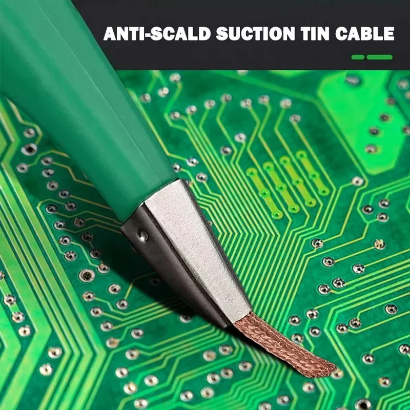 Imagem -02 - Solda Wick Removedor com Roda do Polegar Desoldering Trança Vácuo Distribuidor Pcs