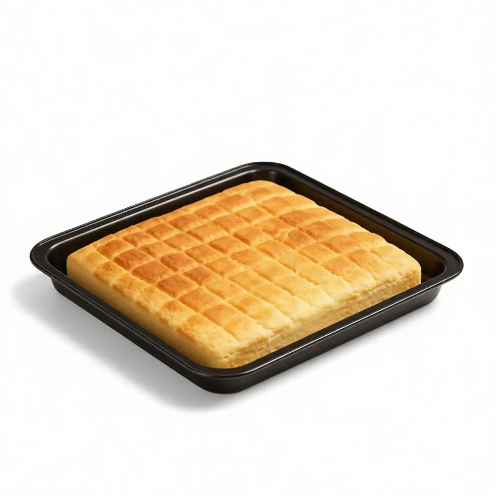 Durable Carbon Steel Rectangular Baking Mold Nonstick Oven Pan Large Kitchen Bakeware For Cake Bread Roasting Tool Gray