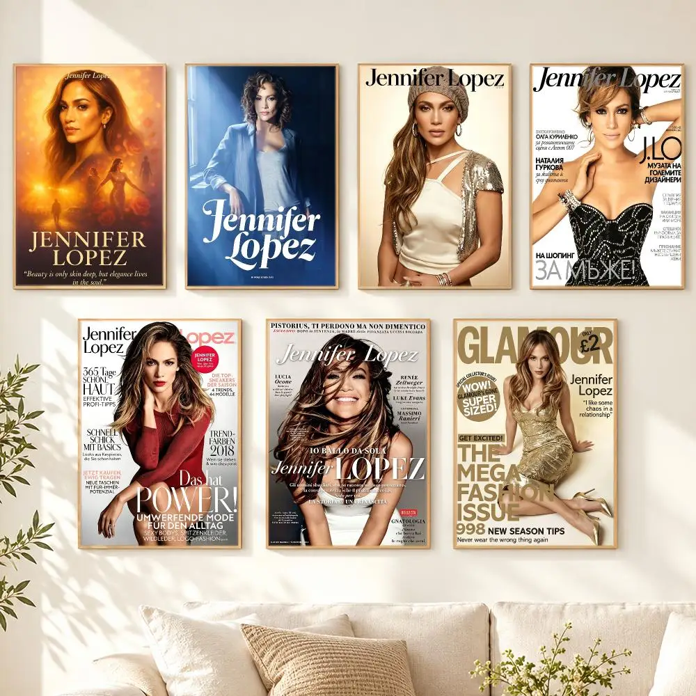 music Jennifer Lopez Poster Poster HD Printing Cozy Nordic Style for Home Decor for Living Room Bedroom Cafe Gift