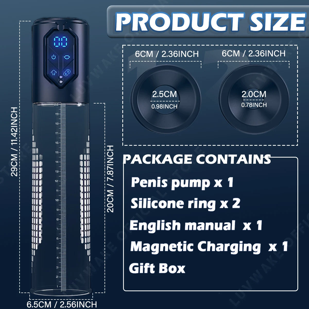 Ipx7 Waterdichte Elektrische Penis Pomp Voor Vergroting Man Vacuümpomp Uitbreiding Pomp 4 Zuigniveaus 2 Siliconen Hulzen