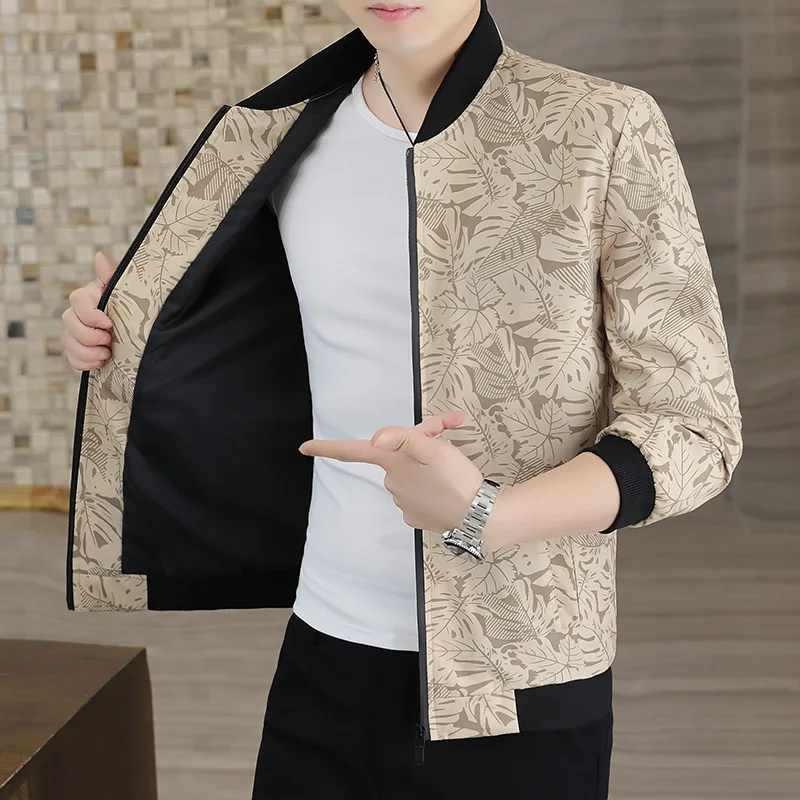

2024 Men's Autumn New Baseball Uniform Youth Casual Printed Jacket