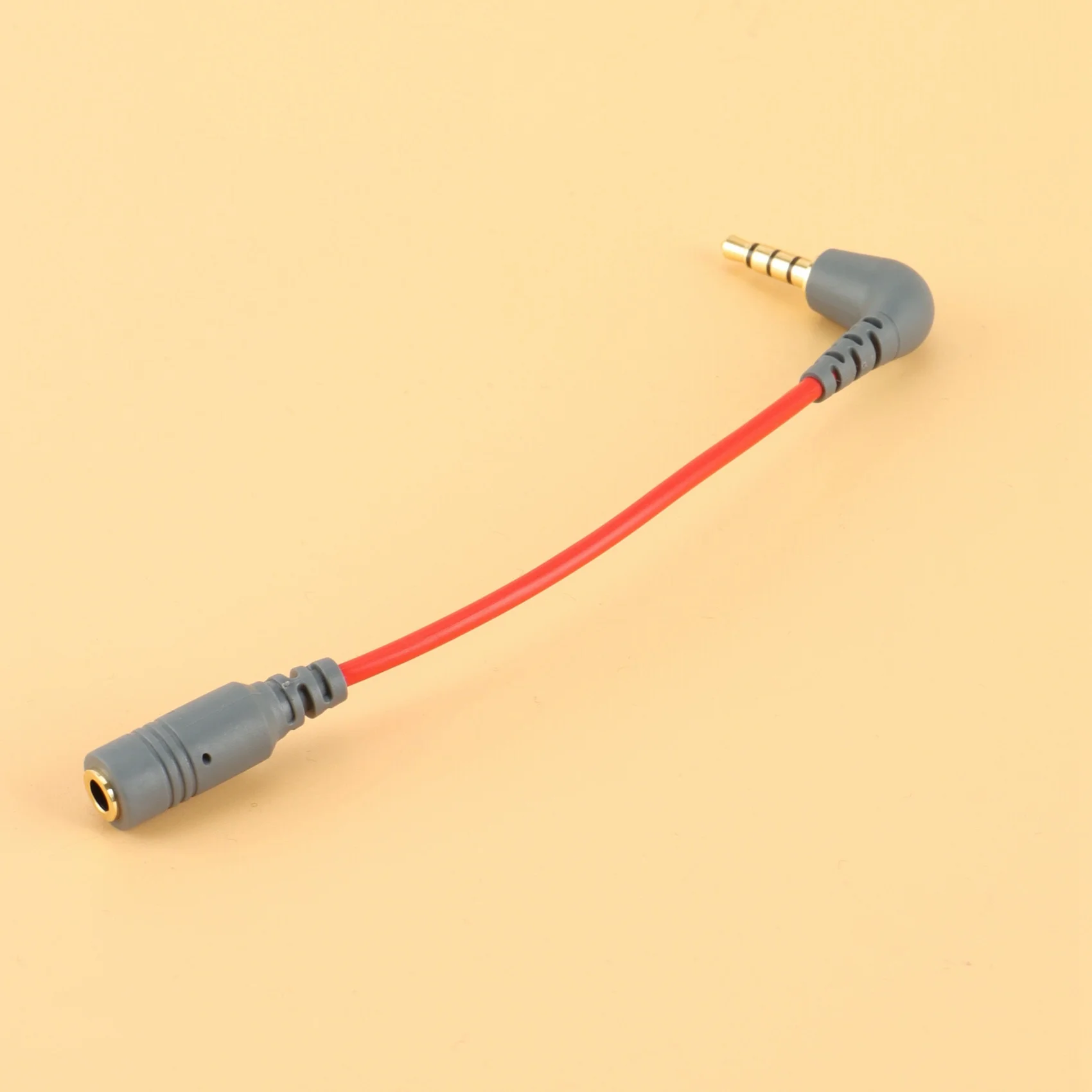 Cabo de microfone sc4 de substituição para rode 3.5mm trrs macho para fêmea adaptador trs acessórios de microfone, sc4 vermelho