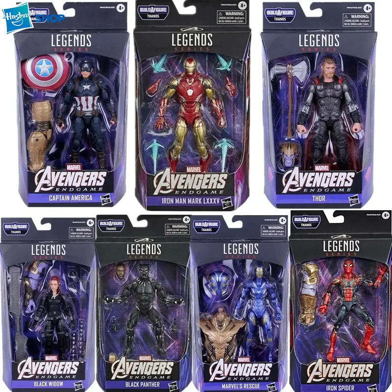 Hasbro Marvel Legends Black Widow Thor Iron Spider Captain America Iron Man Rescue Action Figure Model Toy Boys Birthday Gift