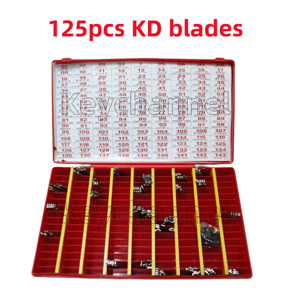 125pcs One Box Car key Blade KD Key Blank SIP22 HU66 Flip Key for KEYDIY VVDI Xhorse Remote for Renault Toyota Suzuki Golf Fiat