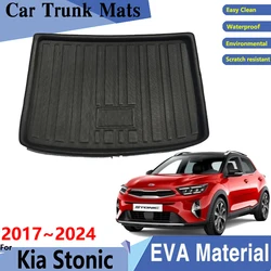 Car Trunk Mat For Kia Stonic Accessories 2023 KX1 2017~2024 Rear Trunk Mat Waterproof Protective Storage Pads Car Accessories