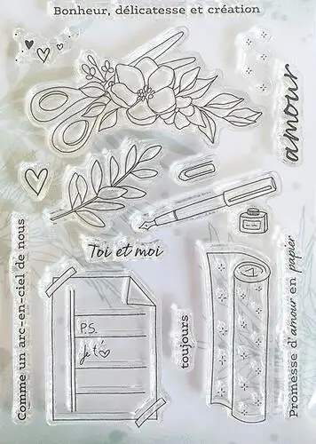 New French Clear Stamp For DIY Scrapbooking/Card Making A7252