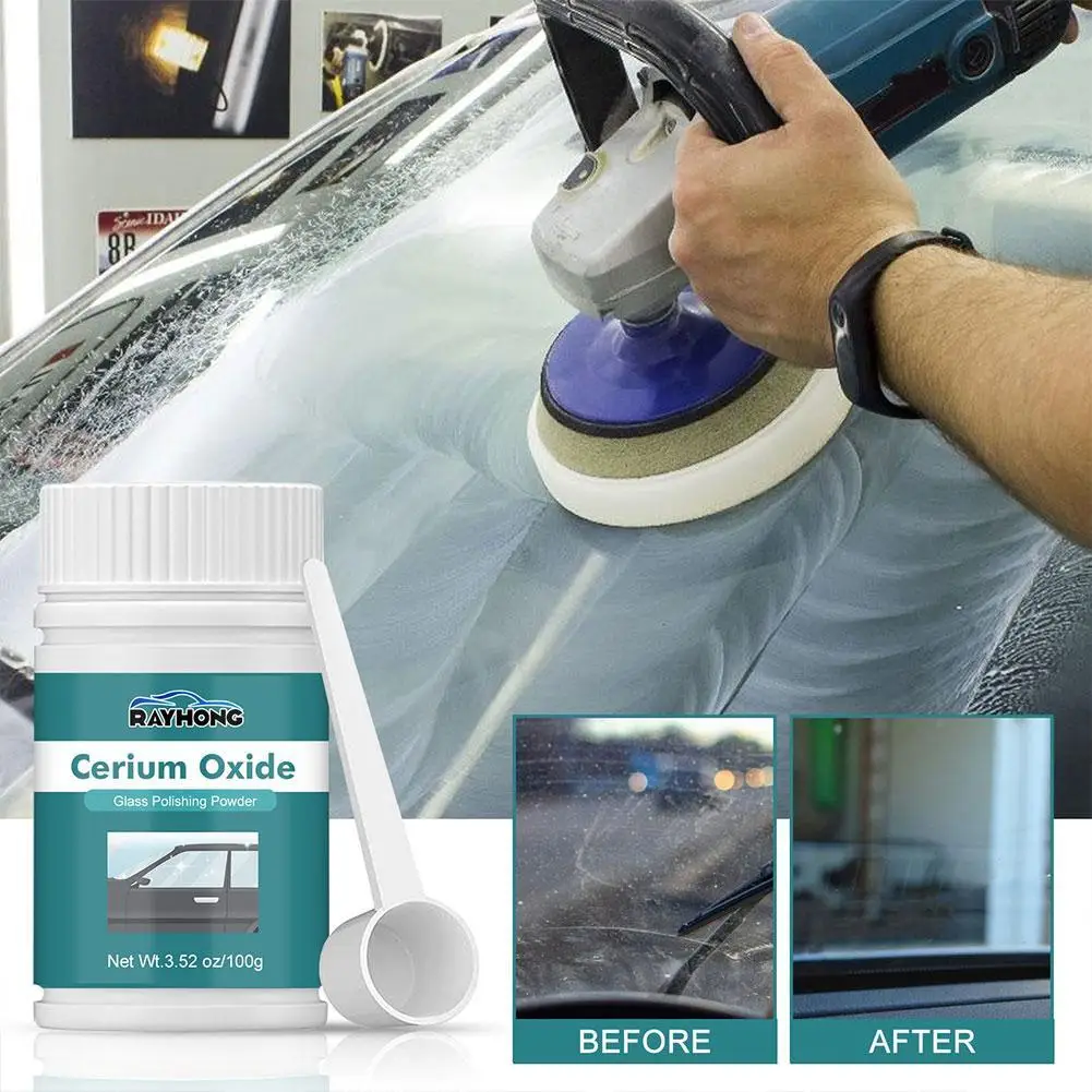 Cerium Oxide Glass Polishing Powder Car Windshield Scratch Remover Window Restoration Kit for Deep Cleaning & Polishing
