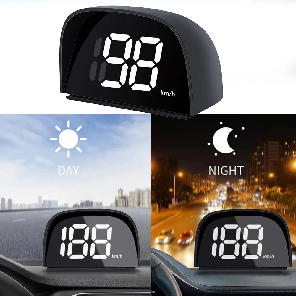 Auto Speedometer USB Cable HUD Head-up Display GPS Beidou Speed Real-time Display Cross-border ABS 79*47*47mm 5V 2A KMH/MPH