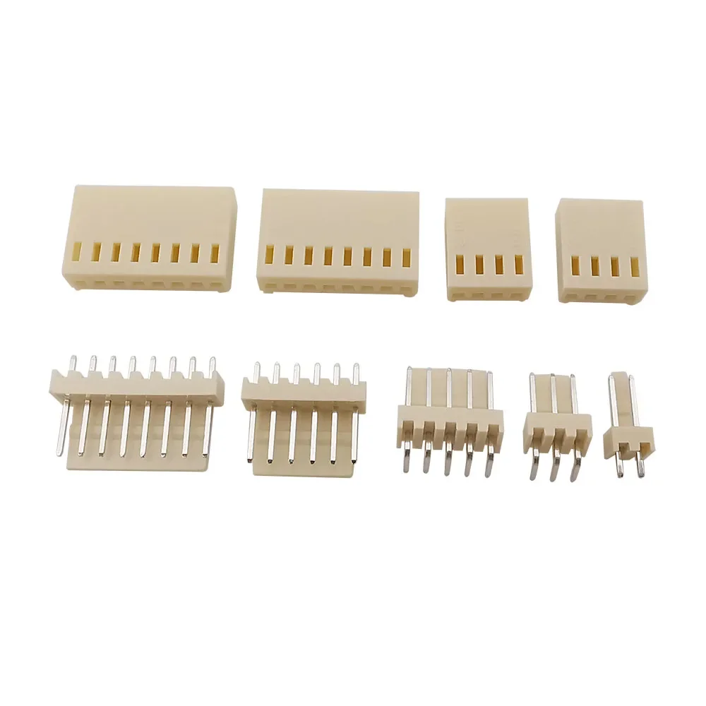 100Pcs Connector 2.54mm Pitch 2P-10Pin Straight/Curved Male Female Socket Housing Plug Pin Header Crimp Terminals