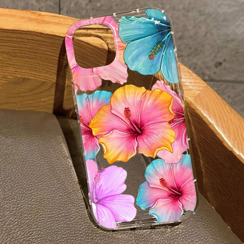 

Hibiscus Flower Print Phone Case For Samsung Galaxy S25 Ultra 5G Cases S24 Plus S23 S21 FE S22 A55 A15 A35 A54 A53 A52 A34 Cover