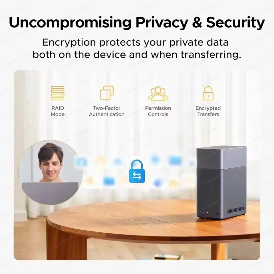 2‑Bay Desktop Network Attached Storage DH2300 Home Private Cloud Server AI Photo Management Remote File Access Disk‑Less