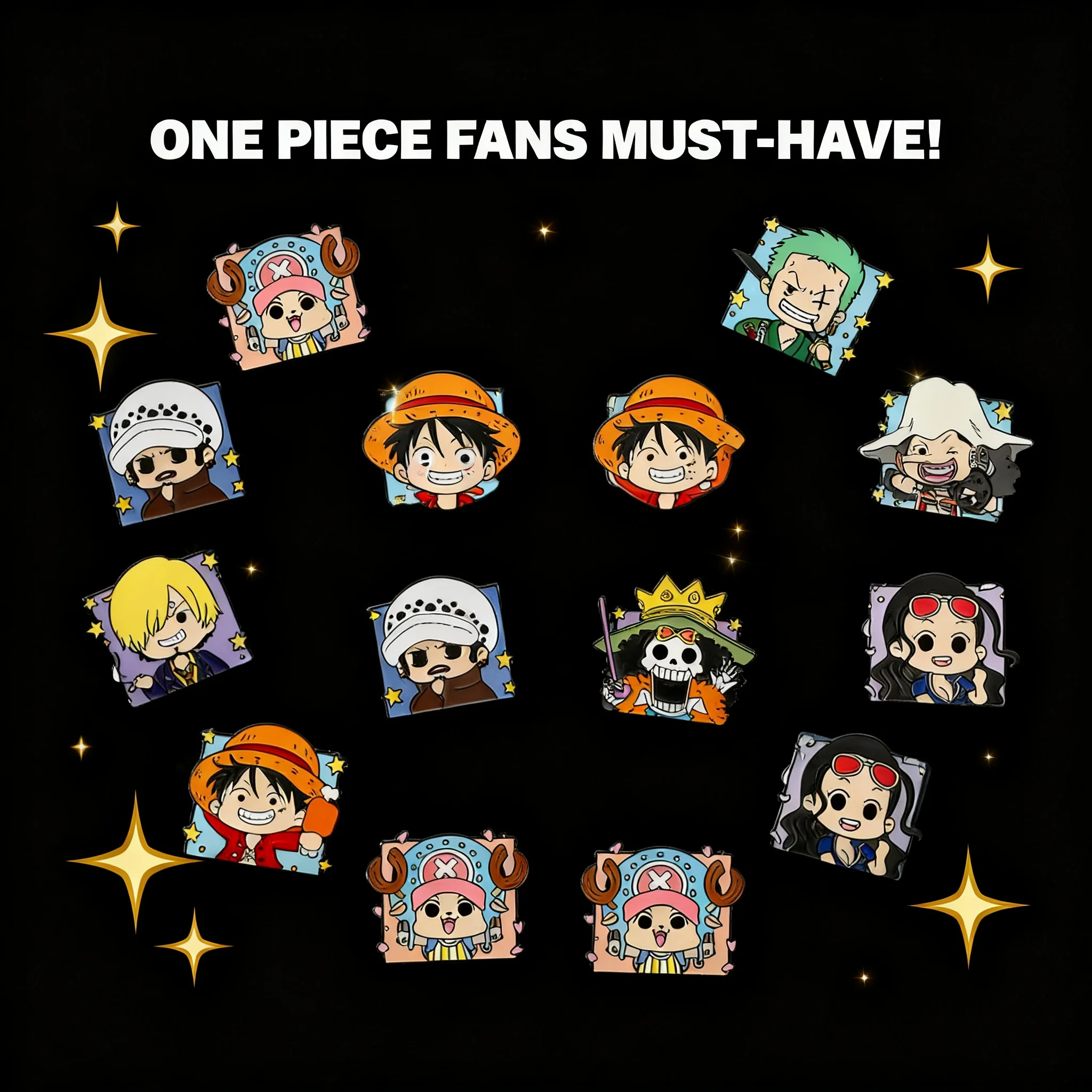Japan Anime One Piece Luffy Usopp Metal Brooch Pin Cosplay Badge Decor Gift