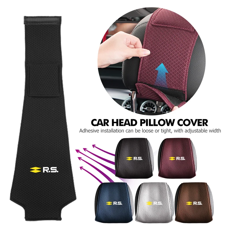 Funda de almohada para coche, funda antipolvo para reposacabezas, para Renault RS Clio Scenic Logan Megane Koleos Sandero Safrane
