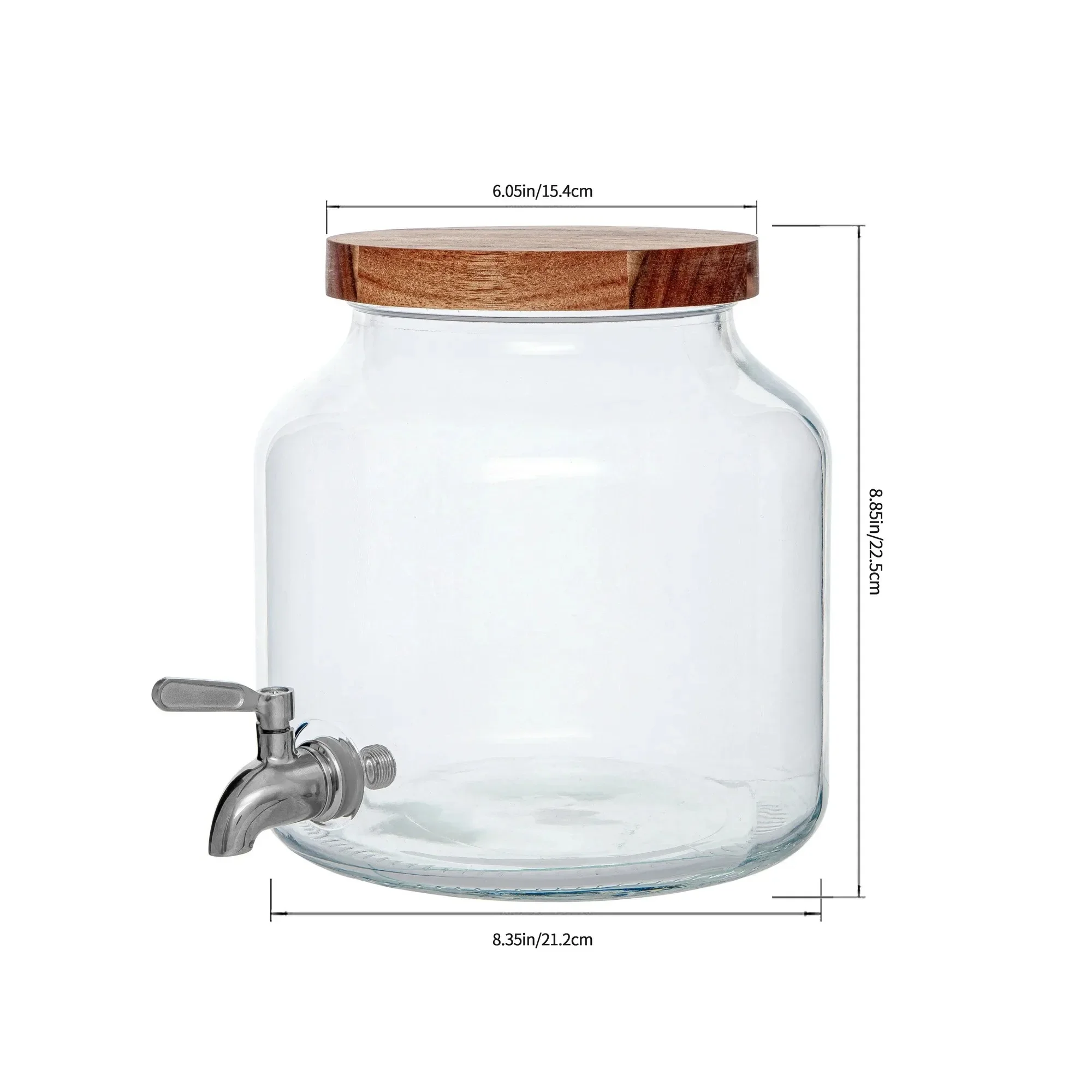 유리 1.5 갤런 누수 방지 음료 디스펜서