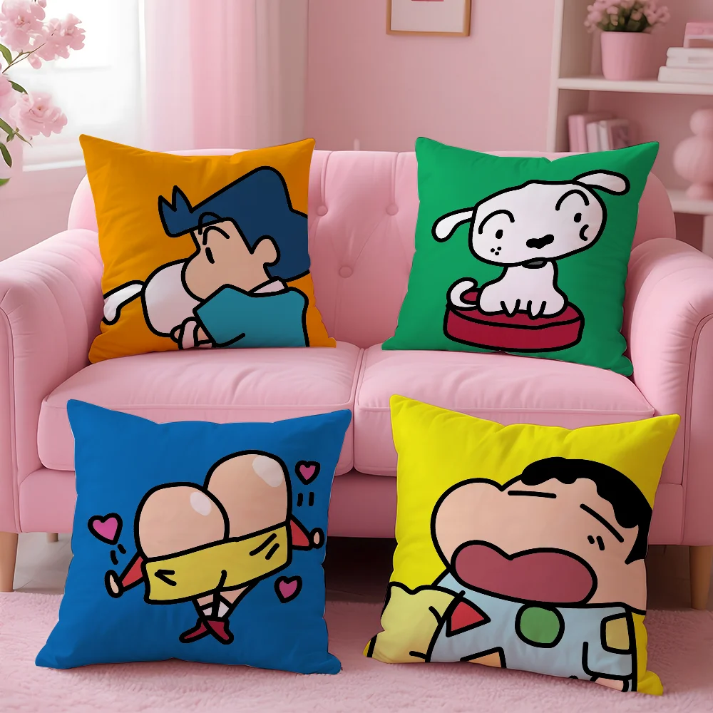 

MINISO Crayon Shin-chan наволочка, приятная для кожи и удобная тканевая наволочка, невидимая маленькая молния