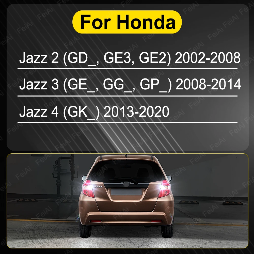 For Honda Jazz 2 3 4 LED Reverse Lights Reversing Light Bulb 2002-2020 Jazz Accessories 2007 2008 2009 2010 2011 2012 2013 2014