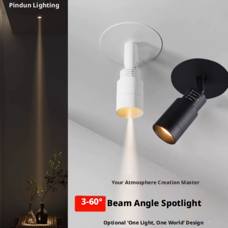 Embedded Adjustable Angle 3° - 60° Focusing Range 55mm - 75mm Movable Opening Universal