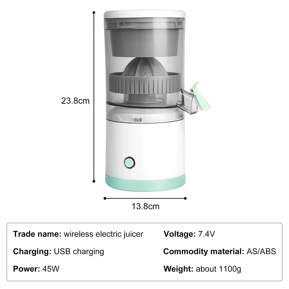 Portable  Fruit Juicer ,Fruit and Vegetable Quick Juicing Machine, Orange, Lemon Blender , Kitchen Tools