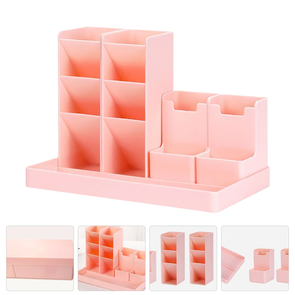 Drawer Style Pen Holder Desktop Organizer Multi-Grid Stationery Storage Box Plastic Pen Container For Office School