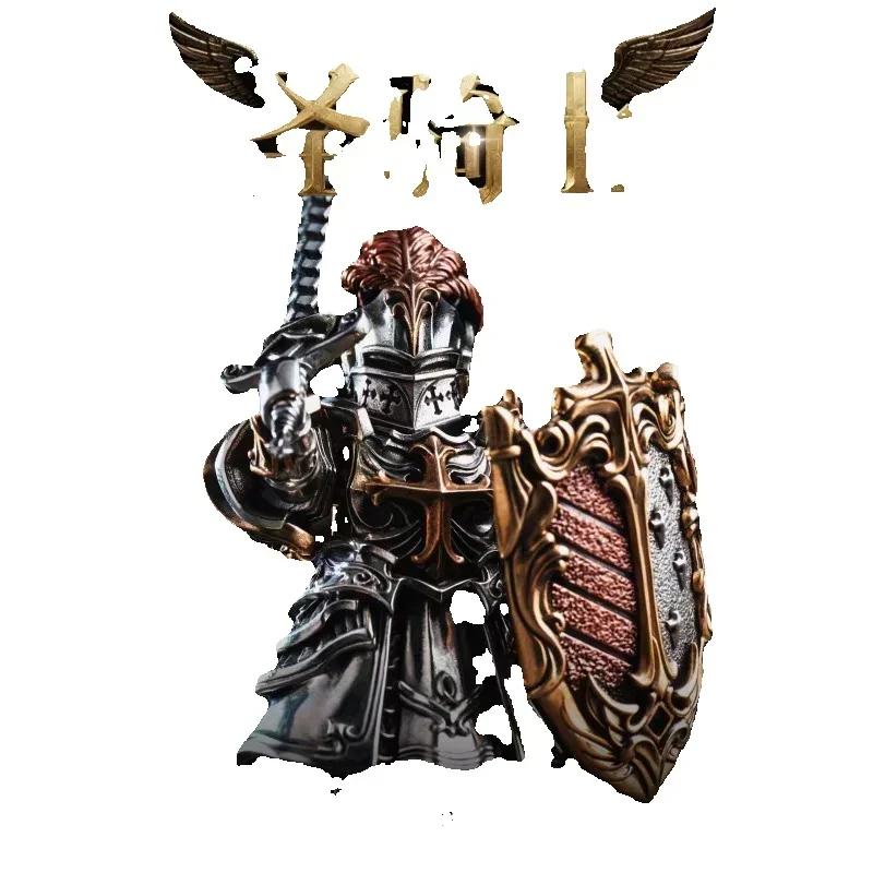 Figurine Paladin originale, ornements magnétiques détachables, grand joueur croisé, décor de bureau pour la maison, petit cadeau, décoration Souvenir