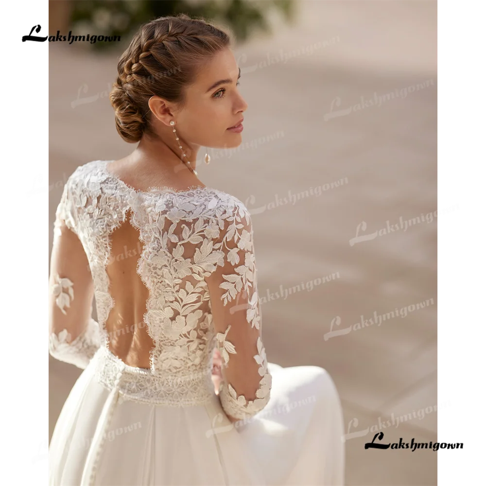 Lakshmigown V Neck A Line Wedding Dress 2025 Court Train Wedding Gown Customized свадебное платьеvestidos de novia 2025vestidos image 3