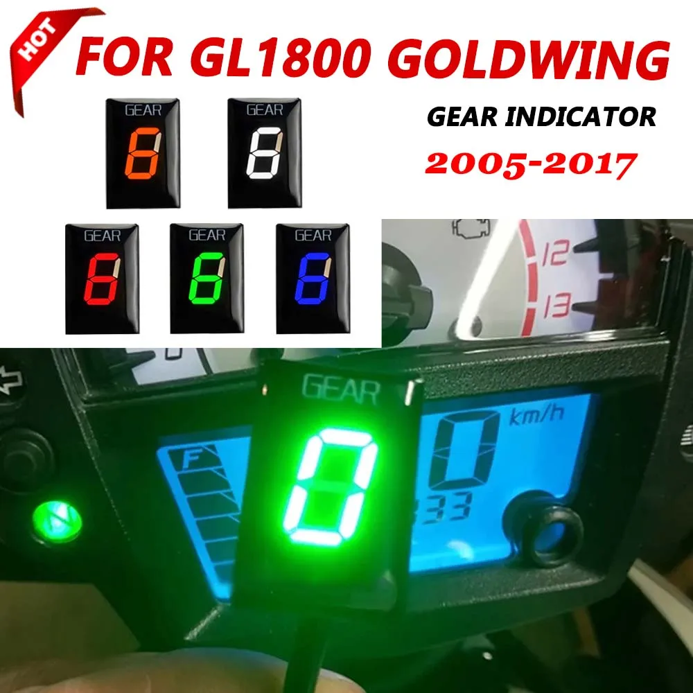 Dla Honda GL1800 GoldWing 1800 GL 1800 2005 - 2014 2015 2016 2017 akcesoria motocyklowe wskaźnik wyświetlacza biegów miernik cyfrowy