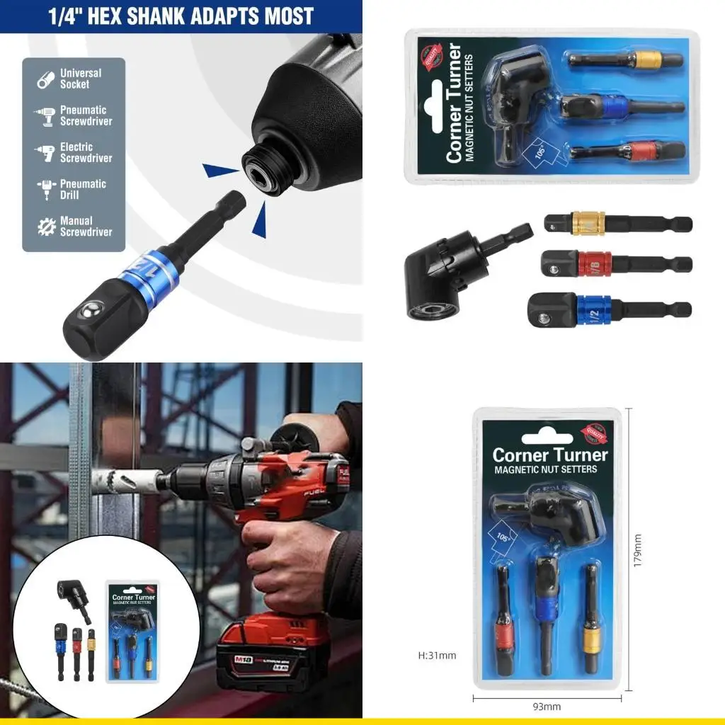 

SZCH Automotive Sockets Wrenches Adapters In Three Size Strong Strength Carbon Steel Connector for Efficient Vehicle Repairs
