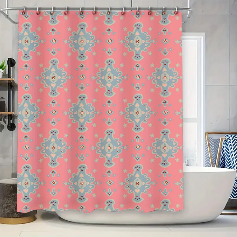 

Восхитительная занавеска для душа с цветочным рисунком розового ягод, водонепроницаемая ткань для декора ванной комнаты, 72x78 дюймов, бесплатная доставка в США