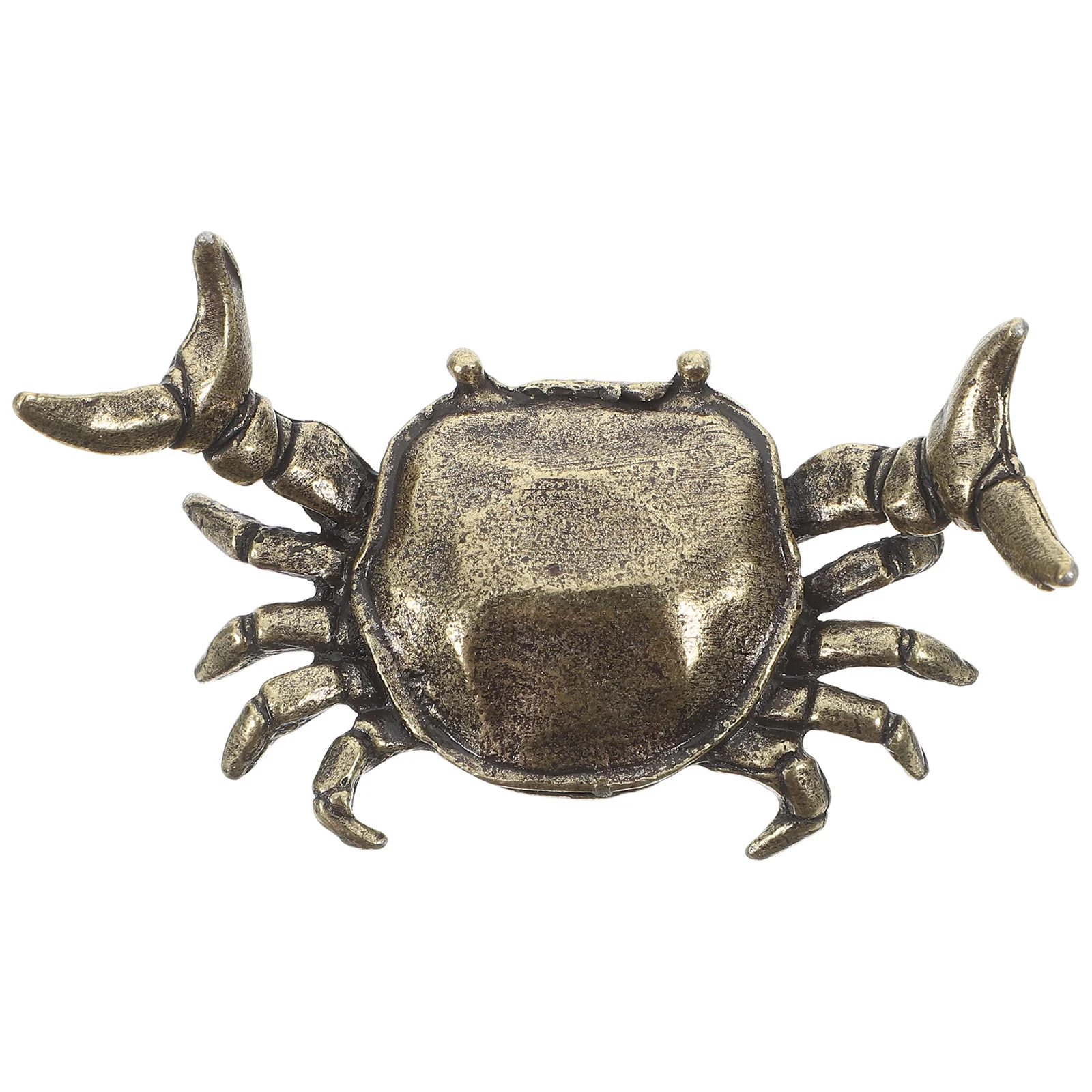 خمر السلطعون المتعثرة النحاس كراب مكتب حلية حامل قلم لمكتب ديكور المنزل المعادن الحيوان مصغرة الديكور #2