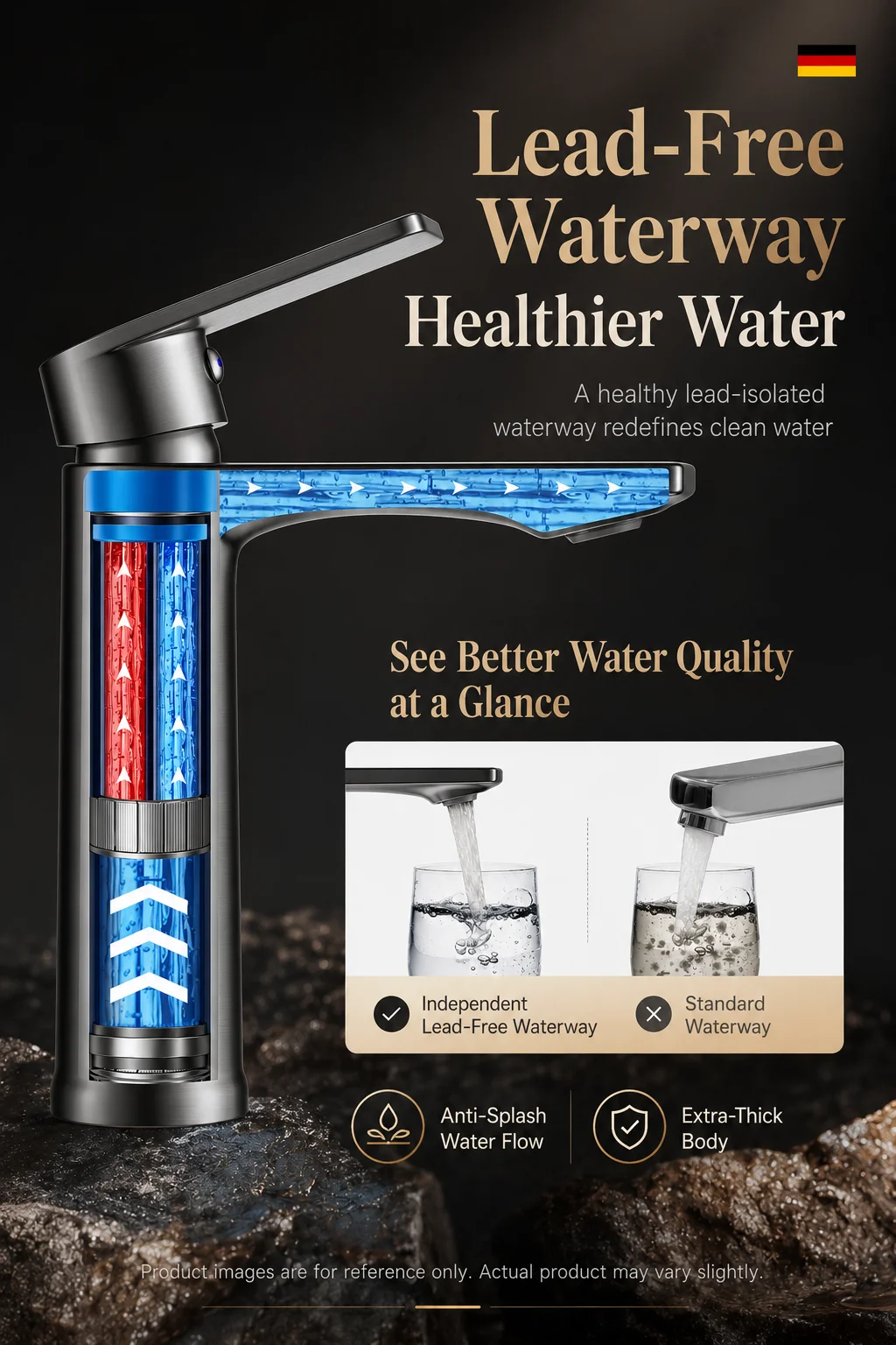Gruby kran do umywalki łazienk – Home Bathroom Wash Basin recenzja i cena