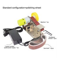 Micro Electric Sharpening Machine Mini Electric Belt Sander DIY Polishing Grinding Machine Adjustable Speed Polisher Machine